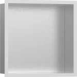 Bestseller Hansgrohe XtraStoris Individual Falfülke szálcsiszolt rozsdamentes acél felülettel, design kerettel 300/300/100, matt fehér 56097700Hansgrohe