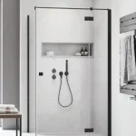 Biztonságos vásárlás Radaway Essenza New Black KDJ 90 J szögletes fekete zuhanykabin (ajtó része) 385044-54-01RRadaway