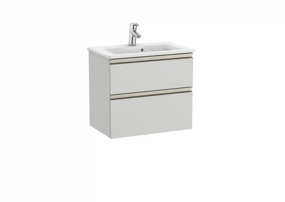 Azonnal elérhető Roca The Gap Compact 60 cm fürdőszoba bútor mosdóval, artico szürke A851495447Roca