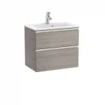 Újdonság Roca The Gap Compact 60 cm fürdőszoba bútor mosdóval, texturált tölgy A851495402Roca