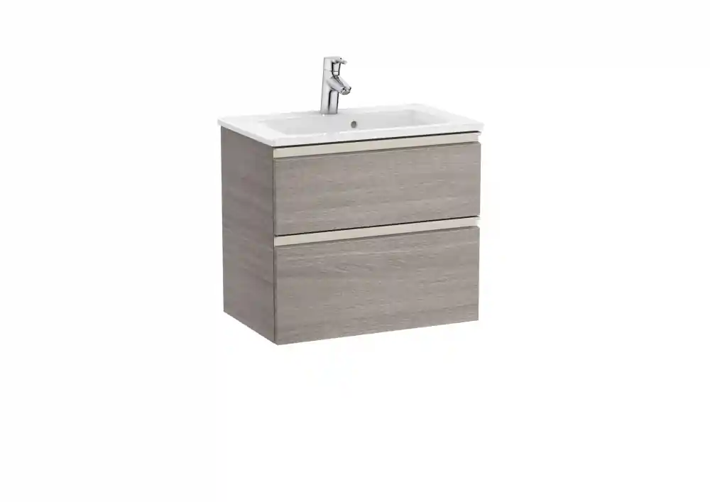 Újdonság Roca The Gap Compact 60 cm fürdőszoba bútor mosdóval, texturált tölgy A851495402Roca