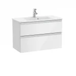 Roca The Gap Compact 80 cm fürdőszoba bútor mosdóval, fényes fehér A851497806Roca Szezonális akció