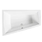 Azonnal elérhető Besco INTIMA DUO 180x125 cm balos aszimmetrikus kád, fehér WAID-180-NLBesco