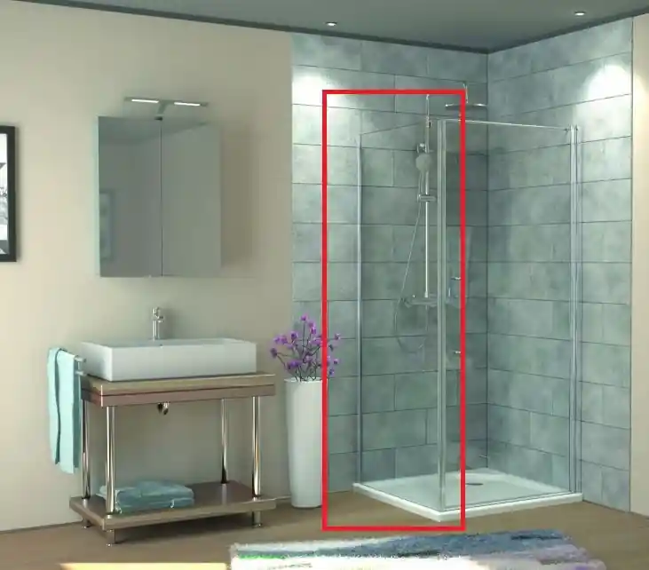HSK New Style zuhanyfal ajtóhoz alu matt profil, átlátszó üveg 100 cm 1439500/100.1.50HSK Szuper ajánlat