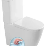 Kedvezményes ár Sapho TURKU RIMLESS monoblokkos WC duálgombos öblítőmechanikával, fehér PC104WRSapho