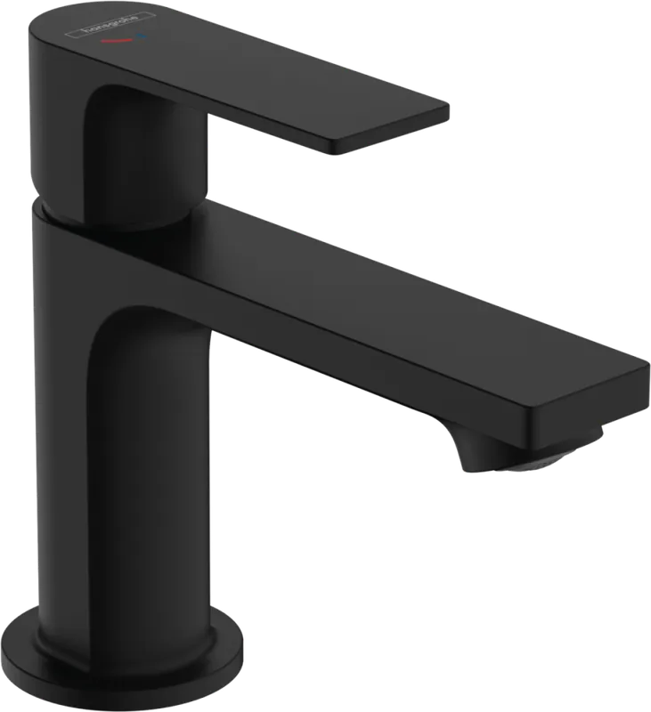 Hansgrohe Rebris E egykaros mosdócsaptelep 80, automata lefolyógarnitúrával, CoolStart, matt fekete 72553670Hansgrohe Szuper akció