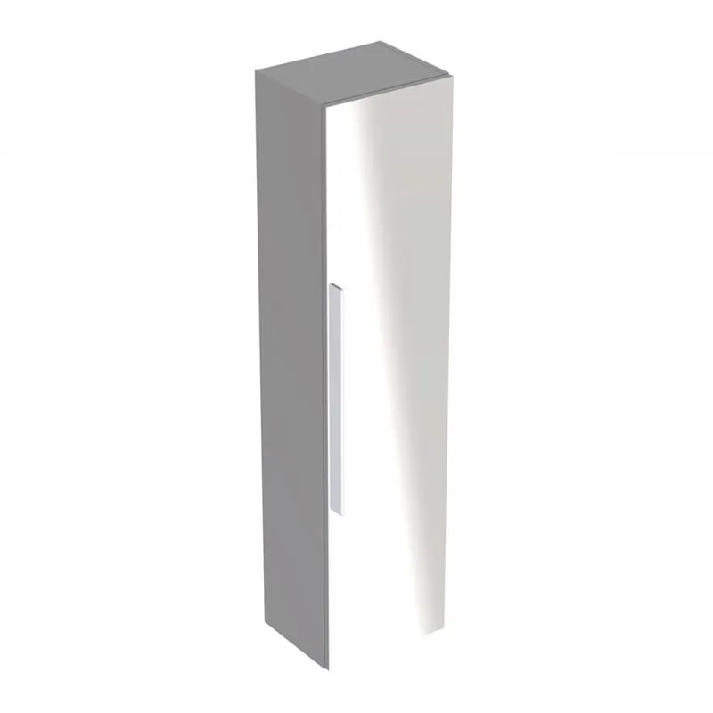 Geberit iCon magas szekrény egy ajtóval és külső tükörrel, 36x150x31.7cm, magasfényű lakkozott platina 840152000Geberit Exkluzív ajánlat