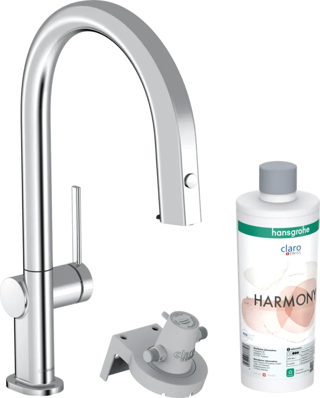 Hansgrohe Aqittura M91 Vízszűrős konyhai csaptelep 210, kihúzható zuhanyfejjel, 1jet, sBox, indulókészlet, króm 76800000Hansgrohe Népszerű