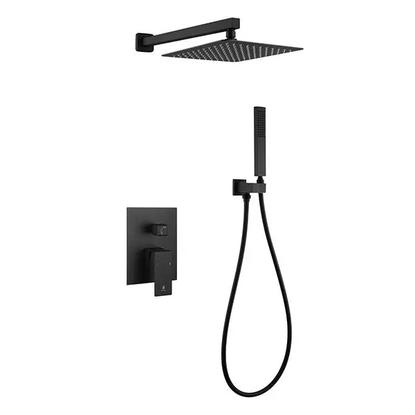Árcsökkenés AREZZO design ROCKFIELD Falsík alatti zuhanyszett falon belüli egységgel, fekete AR-9960BLArezzo Design