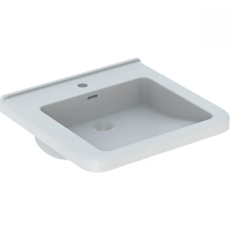 Biztonságos fizetés Geberit Selnova Comfort Square akadálymentes mosdó, 55x15.5x52.5cm, túlfolyóval 500.785.00.1Geberit