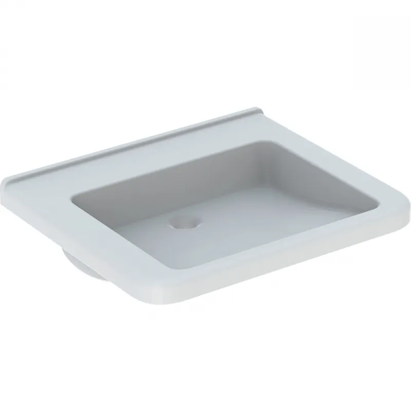 Geberit Selnova Comfort Square akadálymentes mosdó, 65x15.5x55cm, csaplyuk és túlfolyó nélkül 500.790.01.1Geberit Kiárusítás