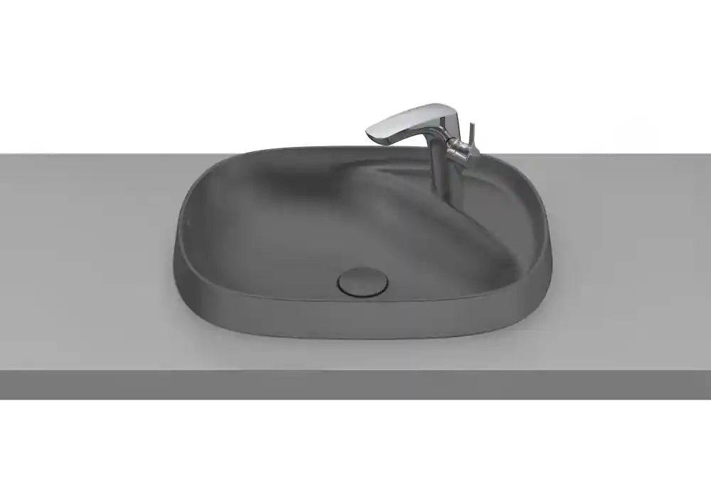 Nézd meg most Roca Beyond FINECERAMIC 58,5x45 cm pultba építhető mosdó, onyx A3270B6640Roca