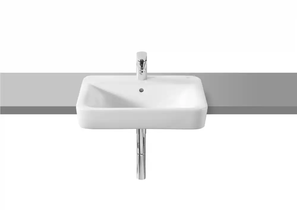 Olcsó Roca Senso Square félig beépíthető mosdó 56x42 cm A32751S000Roca