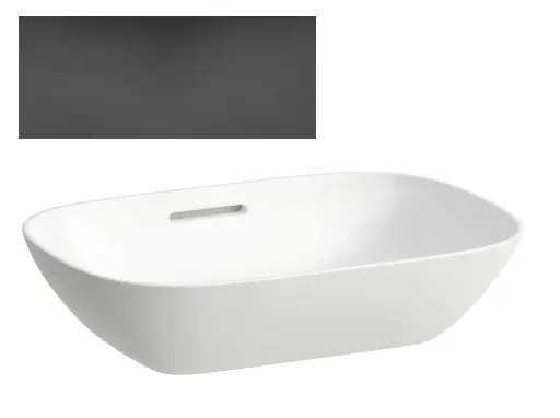 Végkiárusítás Laufen INO 50x35 cm ráültethető mosdó matt grafit H8123027581091Laufen
