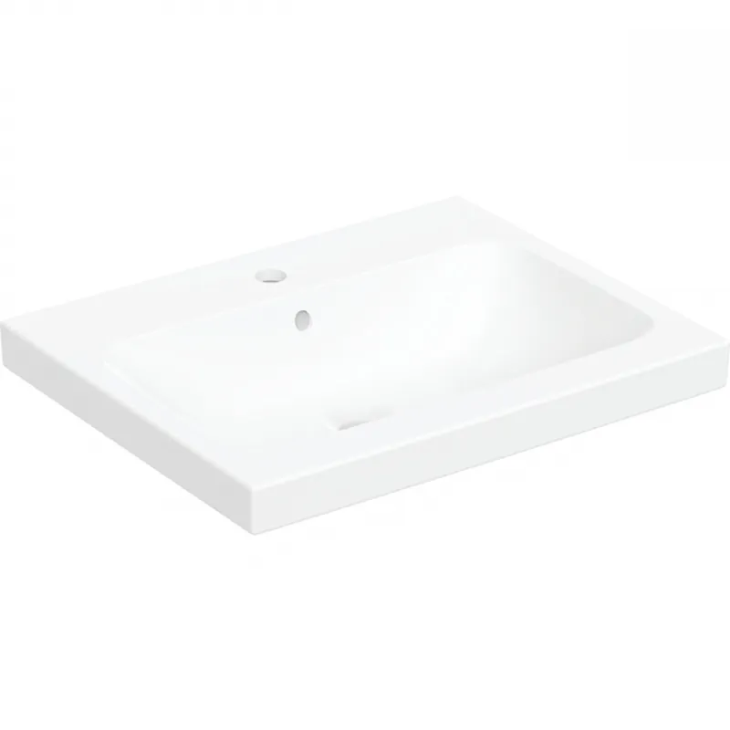 Geberit iCon Light pultra ültethető mosdó, 60x48cm, csaplyukkal és túlfolyóval, matt fehér 501.847.JT.1Geberit Népszerű