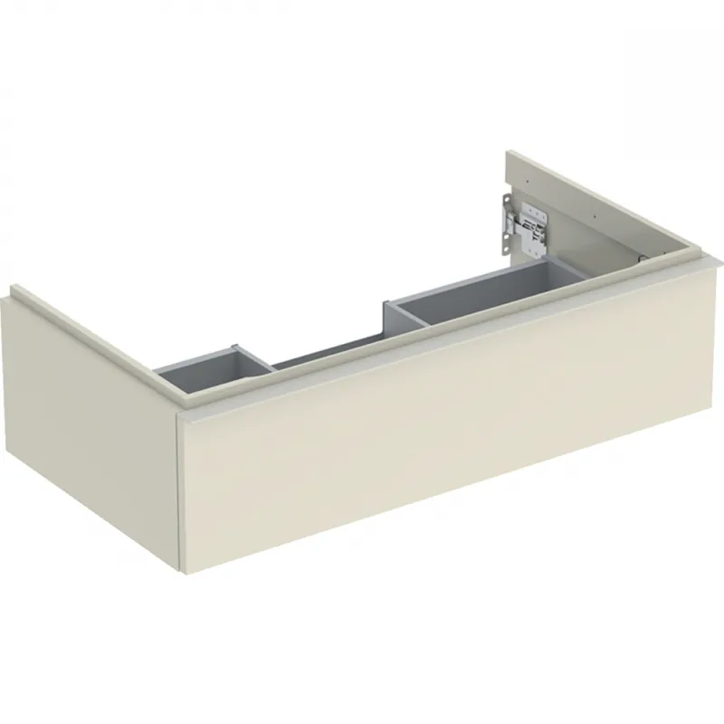 Geberit iCon alsó szekrény mosdóhoz, egy fiókkal, 88.8x24.7x47.6cm, homokszürke/magasfényű bevonat, homokszürke/matt porbevonatos 502.312.JL.1Geberit Vedd meg online