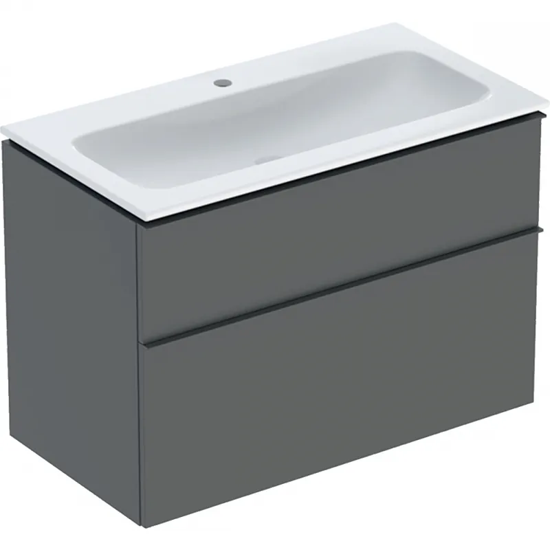 Outlet Geberit iCon mosdószekrény mosdóval, 90x63x48cm, láva/matt bevonat , láva/matt porbevonatos 502.337.JK.1Geberit