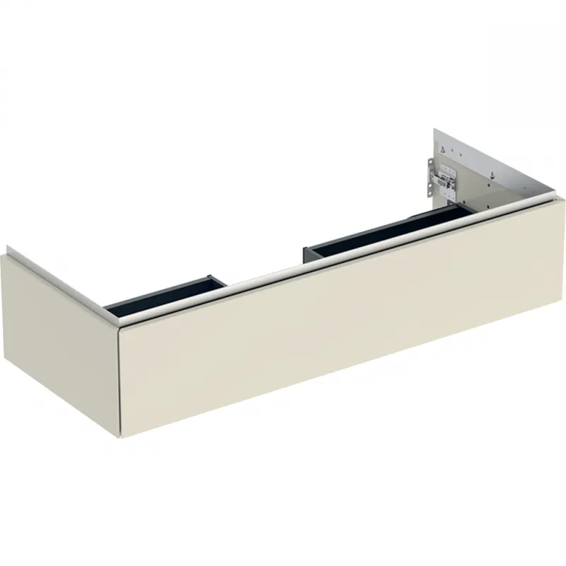 Geberit ONE alsó szekrény mosdóhoz, egy fiókkal, 120x26.6x47cm, homokszürke/magasfényű bevonat 505.075.00.4Geberit Olcsóbb