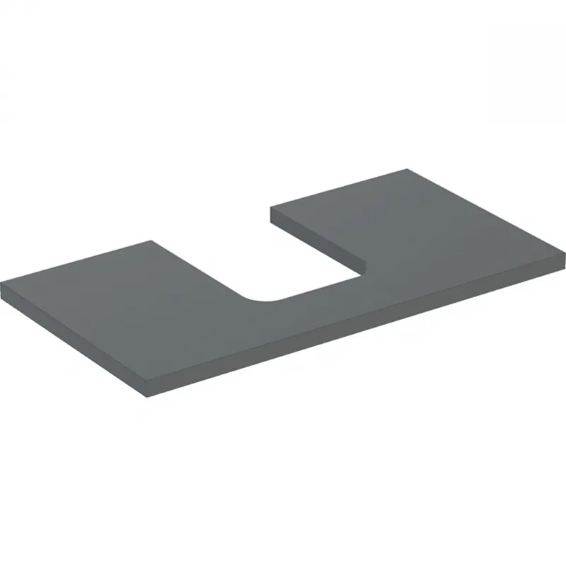 Geberit ONE mosdópult középső kivágással, pultra ültethető tálformájú mosdóhoz, 75x3x47cm, láva/matt bevonat 505.272.00.3Geberit Prémium