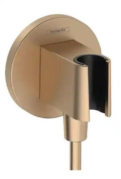 Vedd meg most Hansgrohe FixFit S Fali tömlőcsatlakozás zuhanytartóval, kerek, szálcsiszolt bronz 26888140Hansgrohe