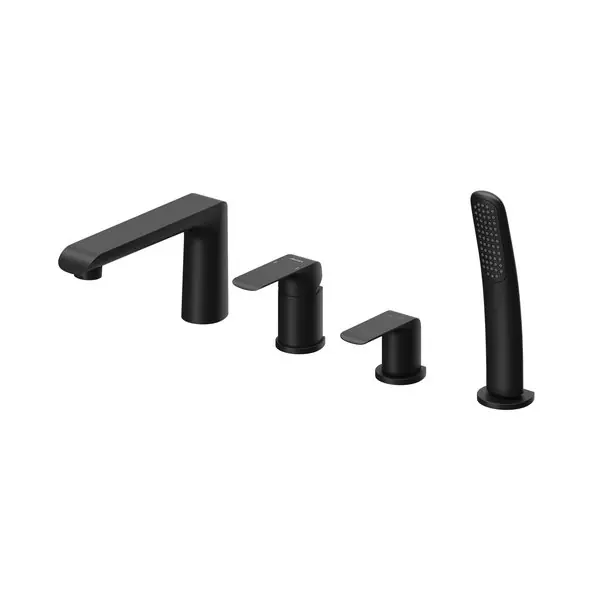 Olcsóbb Ravak FL 026.20 Flat Black kádperemre csaptelep szett, matt fekete X070176Ravak