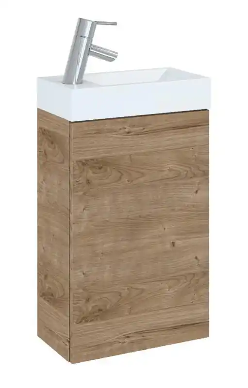 Biztonságos fizetés AREZZO design Mini 40 egyajtós alsószekrény mosdóval Canela tölgy AR-168991Arezzo Design