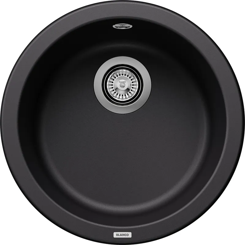 Ajánlat BLANCO RONDO Silgranit mosogató dugókiemelő nélkül, fekete 525959 (K)Blanco