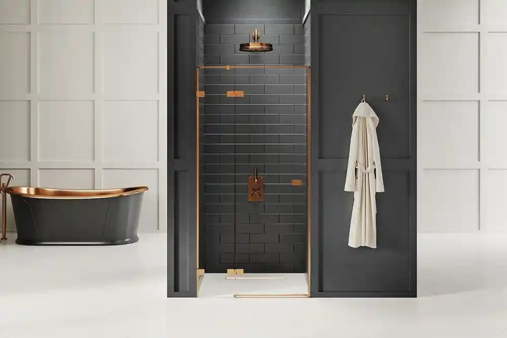 New Trendy Avexa Copper Brushed zuhanyajtó 110 cm, balos EXK-3537Roltechnik Újdonság