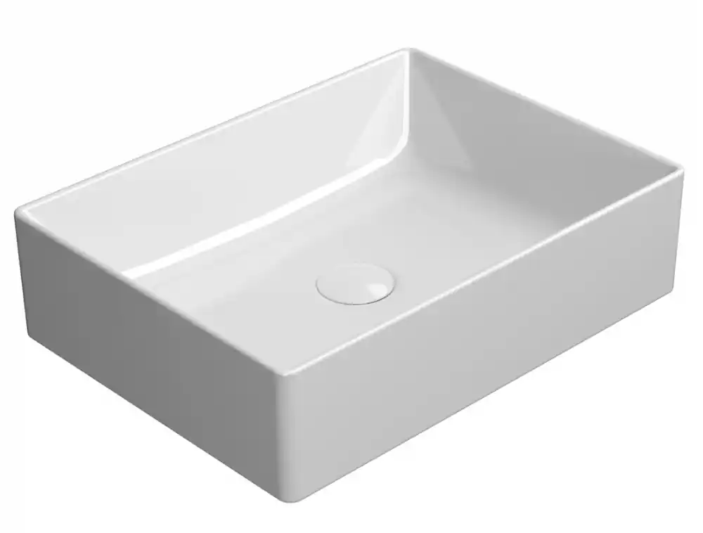 Azonnal elérhető Sapho GSI KUBE X 50x37 cm ExtraGlaze kerámiamosdó, fehér 942911Sapho