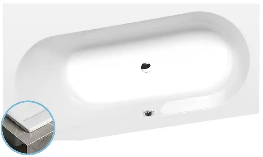 Sapho POLYSAN ASTRA WL SLIM 165x90 aszimmetrikus kád, fehér 30611SPolysan Biztonságos fizetés