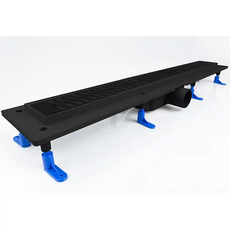 Styron zuhanyfolyóka Harmony fekete ráccsal 800 mm-es STY-H-80-FFStyron Outlet