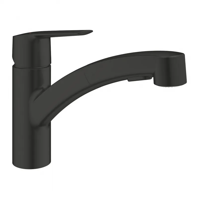 Outlet Grohe Start egykaros mosogató csaptelep kihúzható zuhanyfejjel matt fekete 303072431Grohe