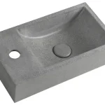 Sapho SMALL CREST L 40x22cm balos beton mosdó, szürke gránit AR403Sapho Ajánlat
