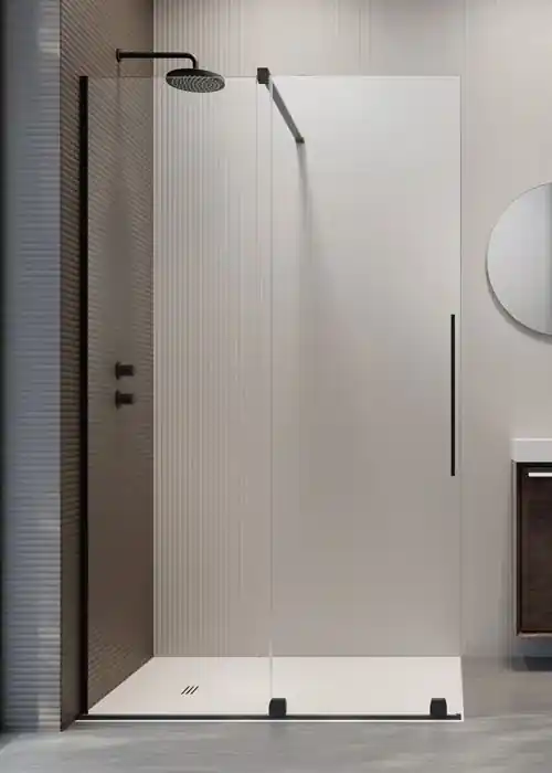 Radaway Furo Black Walk-in 140 bal fekete zuhanyfal 10106738-54-01L, 10110694-01-01Radaway Ne maradj le