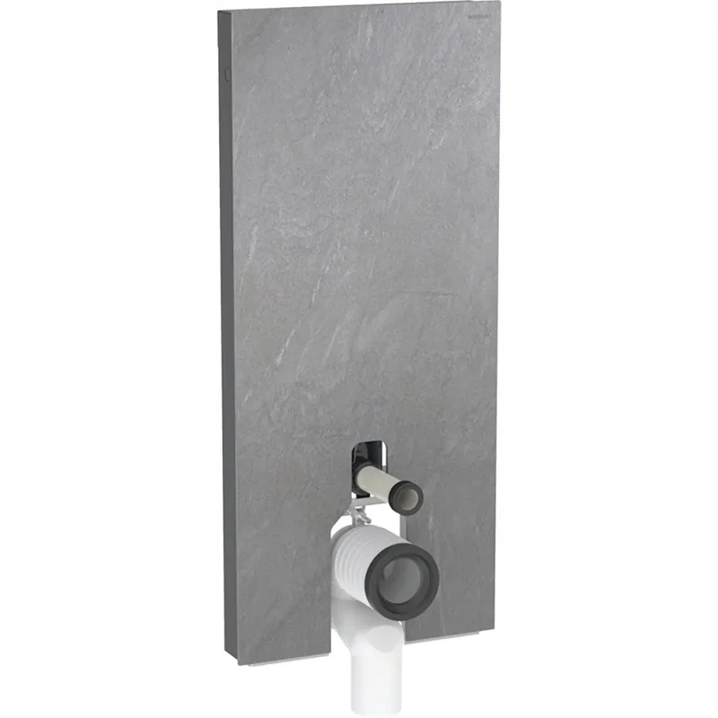 Biztonságos vásárlás Geberit Monolith Plus 114 szanitermodul talpon álló WC-hez, palahatású kőanyag/alumínium fekete króm 131.233.00.7Geberit