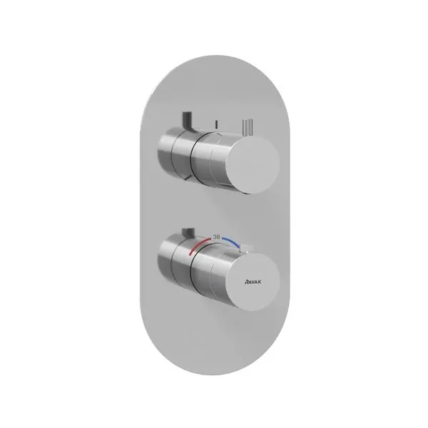 Ravak Espirit ES 067.00CR.O3.RB07C Termosztátos falba süllyesztett csaptelep, háromutas, belső egység nélkül - króm X070209Ravak Ajánlat