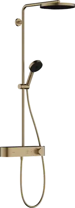Hansgrohe Pulsify Showerpipe 260, 1 jet Ecosmart és ShowerTablet Select 400 szálcsiszolt bronz 24221140Hansgrohe Szuper akció