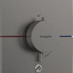 Biztonságos vásárlás Hansgrohe ShowerSelect Comfort E Falsík alatti termosztát mennyiségszabályozóval, 1 funkciós, szálcsiszolt fekete króm 15575340Hansgrohe