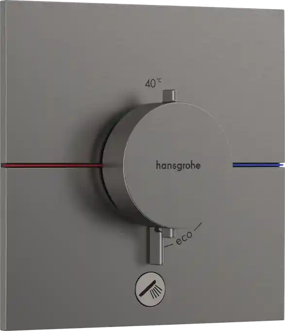 Biztonságos vásárlás Hansgrohe ShowerSelect Comfort E Falsík alatti termosztát mennyiségszabályozóval, 1 funkciós, szálcsiszolt fekete króm 15575340Hansgrohe
