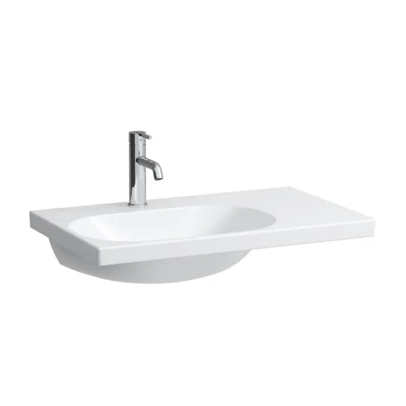 Szuper ajánlat Laufen Lua aszimmetrikus mosdó jobb oldali pulttal, 75x46 cm túlfolyó nélkül LCC felülettel H8170864001111Laufen