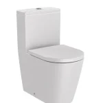 Legjobb ár Roca Inspira Round Compact falra tolható Rimless monoblokkos wc csésze, pearl A342529630Roca