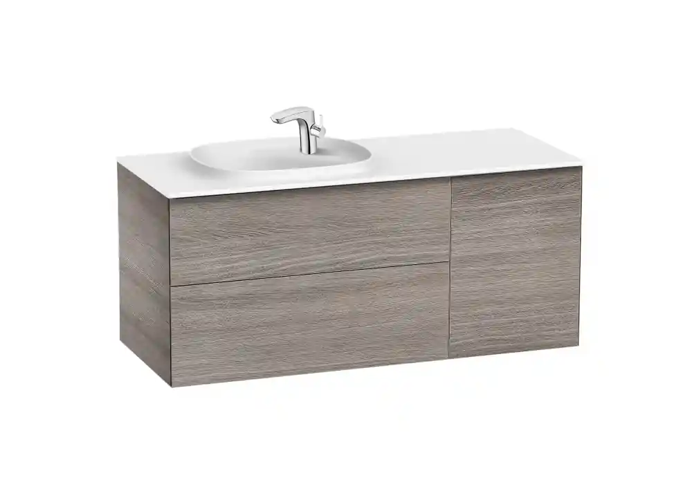Roca Beyond 120 cm balos fürdőszoba bútor mosdóval, texturált tölgy A851391402Roca Expressz kézbesítés