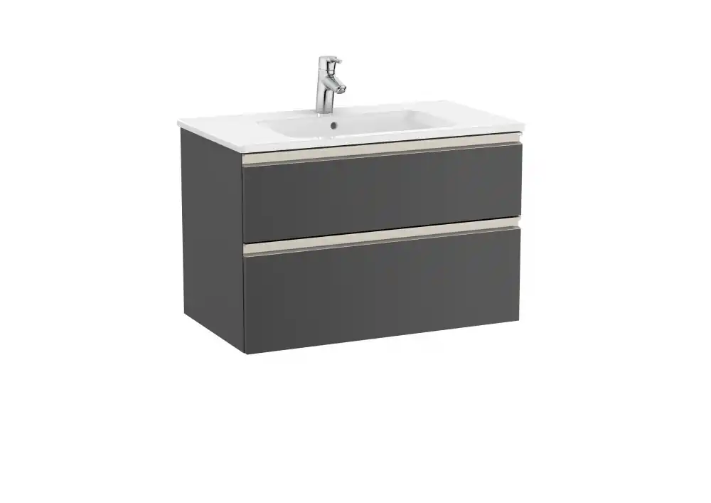 Újdonság Roca The Gap 80 cm fürdőszoba bútor mosdóval, antracit A851478153Roca