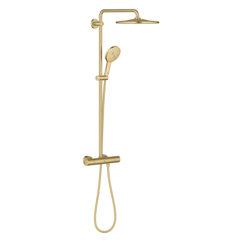 Olcsóbb Grohe Rainshower SmartActive 310 termosztátos zuhanyrendszer, Brushed Cool Sunrise 26836GN0Grohe