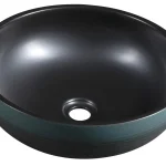 Sapho PRIORI 41 cm kerámiamosdó, fekete/zöld PI039Sapho Gyors kiszállítás