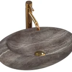 Rea Roxy Stone 49x31 cm pultra ültethető mosdó, sötét szürke REA-U6649Rea Kiárusítás