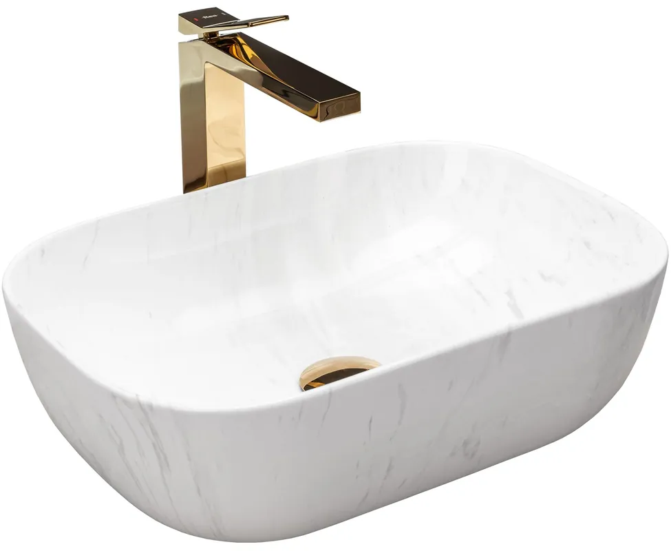 Rea Belinda Calala 46x32 cm pultra ültethető mosdó, fehér REA-U6599Rea Újdonság