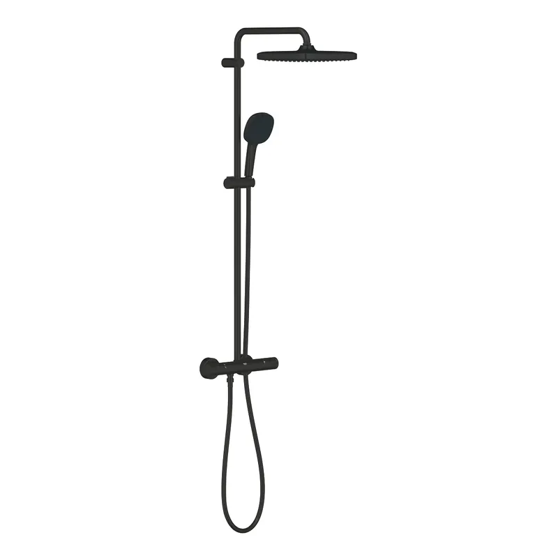 Ajánlat Grohe Vitalio Comfort 250 termosztátos zuhanyrendszer, matt fekete 266962431Grohe
