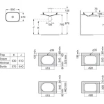Roca Inspira FINECERAMIC 55x37 cm beépíthető mosdó, kávé A327504660Roca Olcsóbb