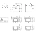 Roca Inspira Round pultba építhető Fineceramic mosdó 55x37 cm, kávé A327527660Roca Végkiárusítás